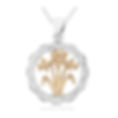 Silver & Welsh Gold Daffodil Pendant