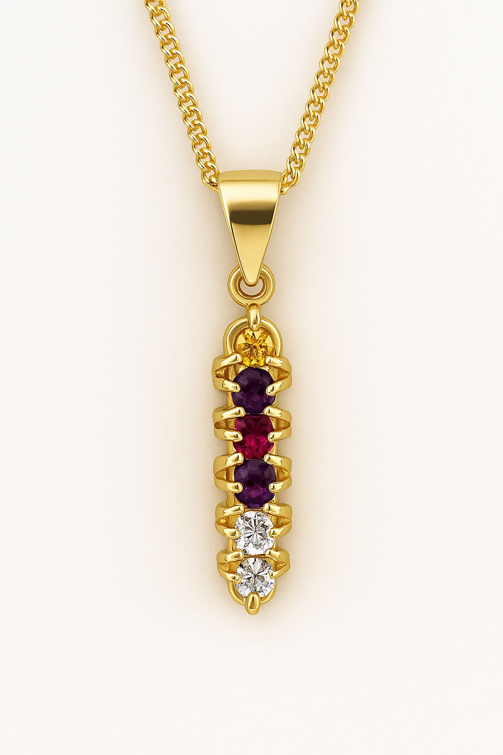 Welsh Gold Cariad Gemstone Pendant