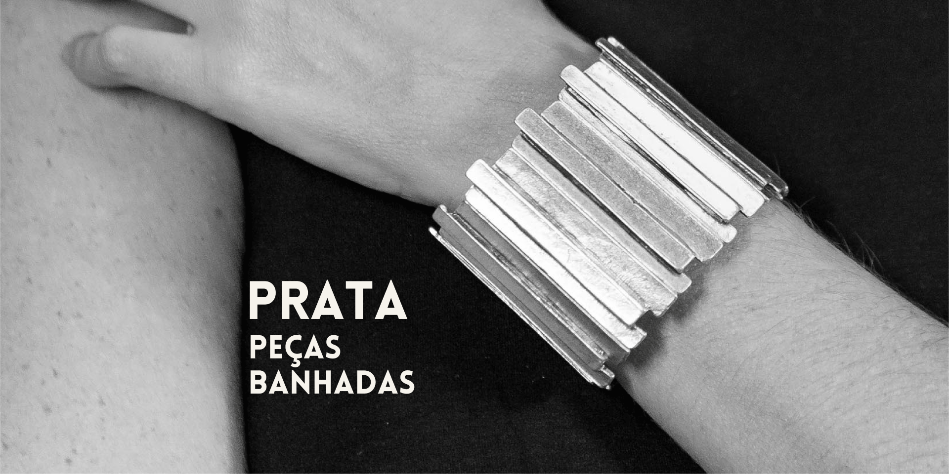 bracelete de prata leve elegante