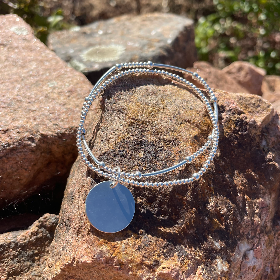 Bracelet double rang et médaille 18mm