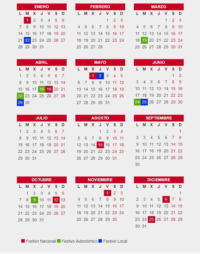 calendario laboral alicant 2019