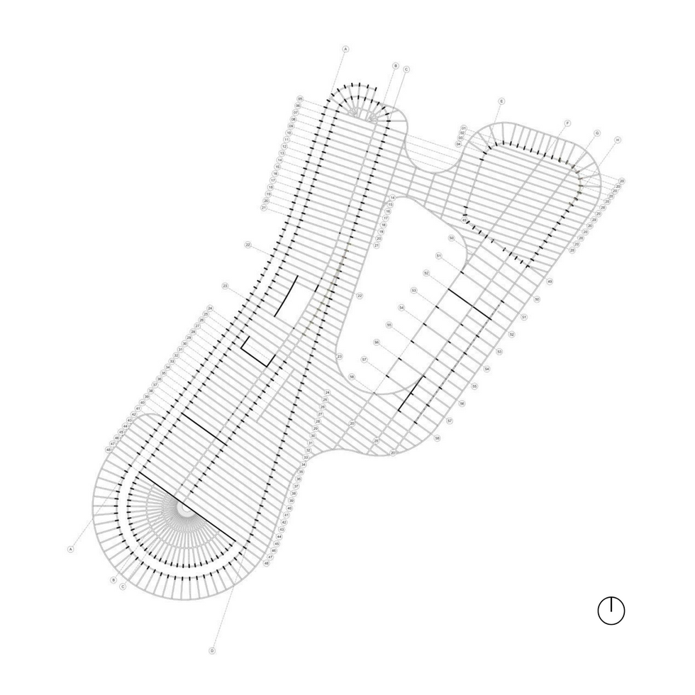 Planta de segundo piso estructural