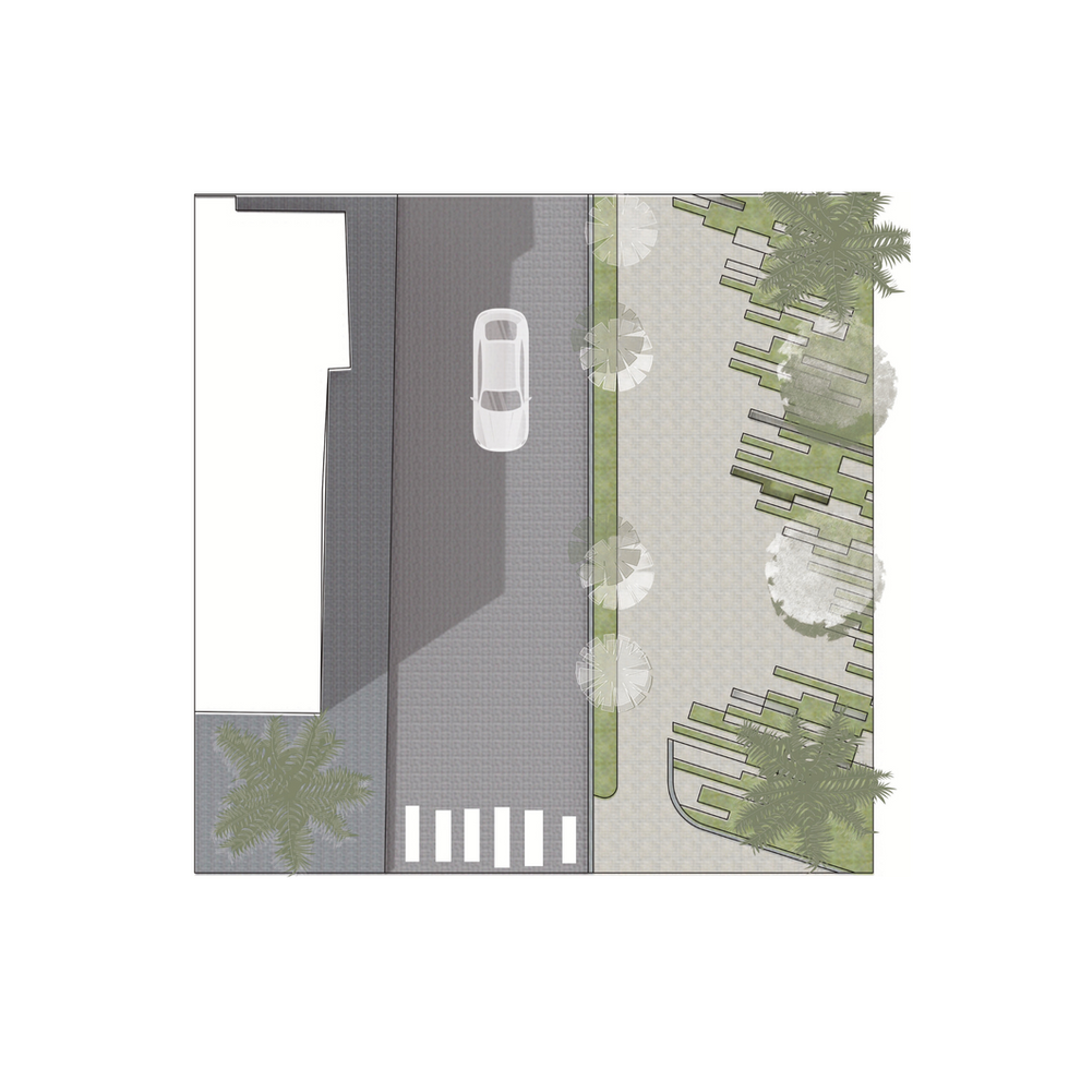 Planta de detalle del perfil vial