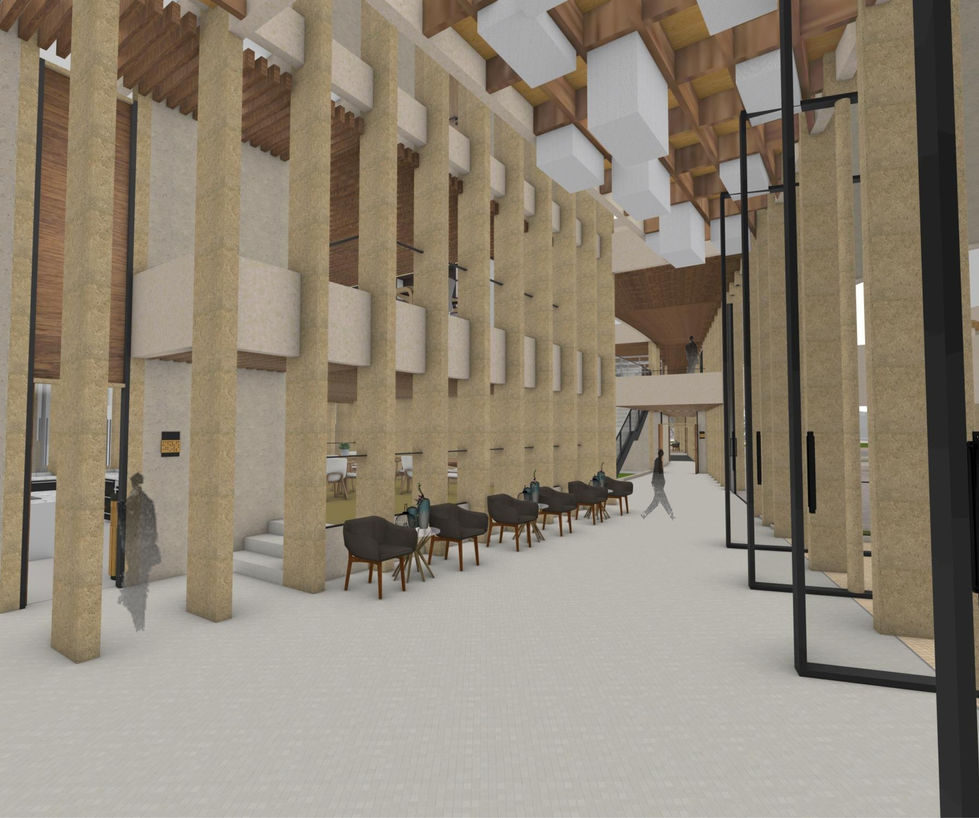 Vista del área interior