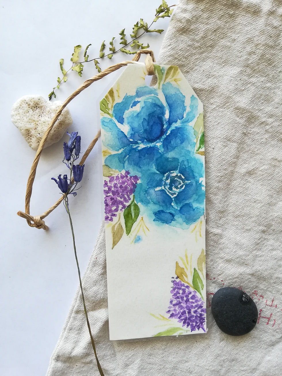 Spring 2019 Collection - "Blueberry" Laminated Bookmark