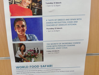 Guest Culinary Teacher at the Endeavour Hills Library 'World Food Safari' week
