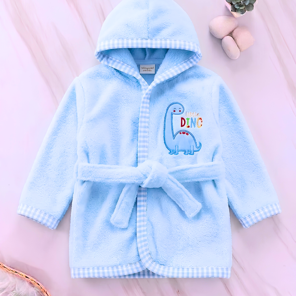 baby boy fleece robe