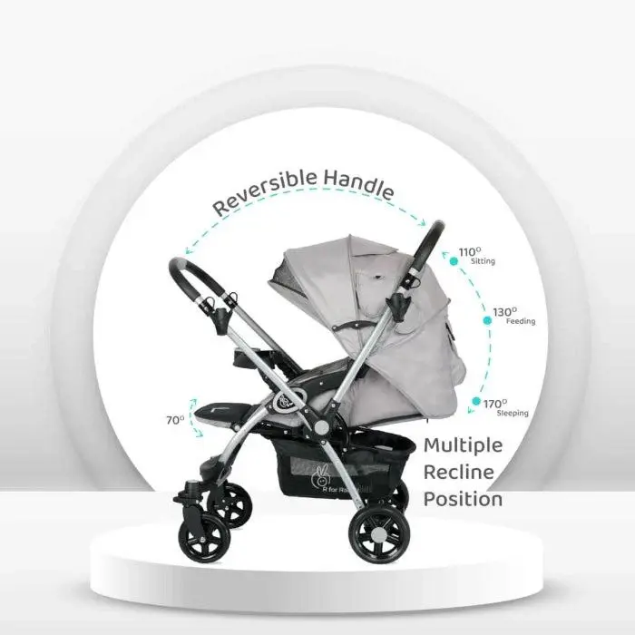 Baby stroller with name plate