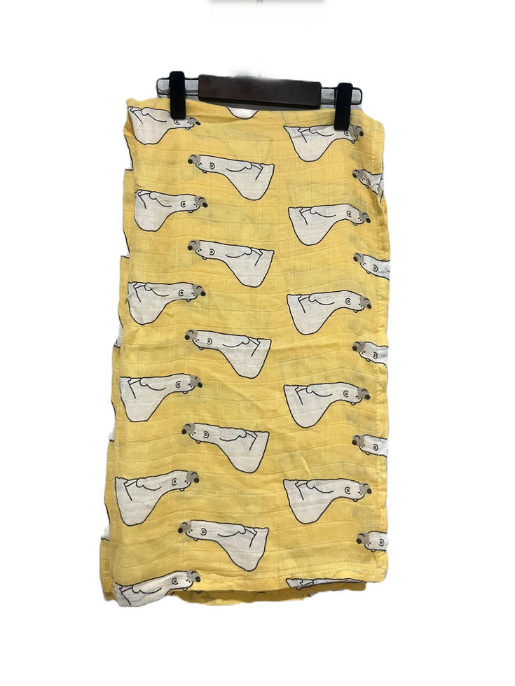 yellow baby swaddle