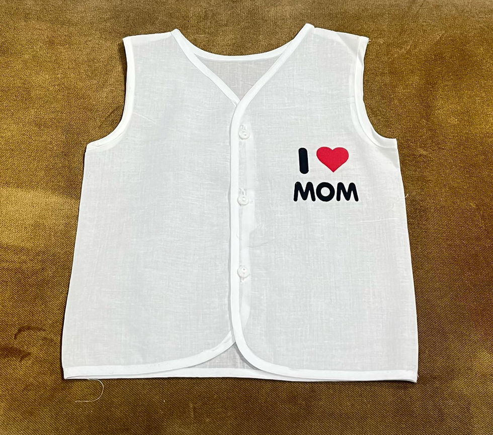 baby i love mom dad vest