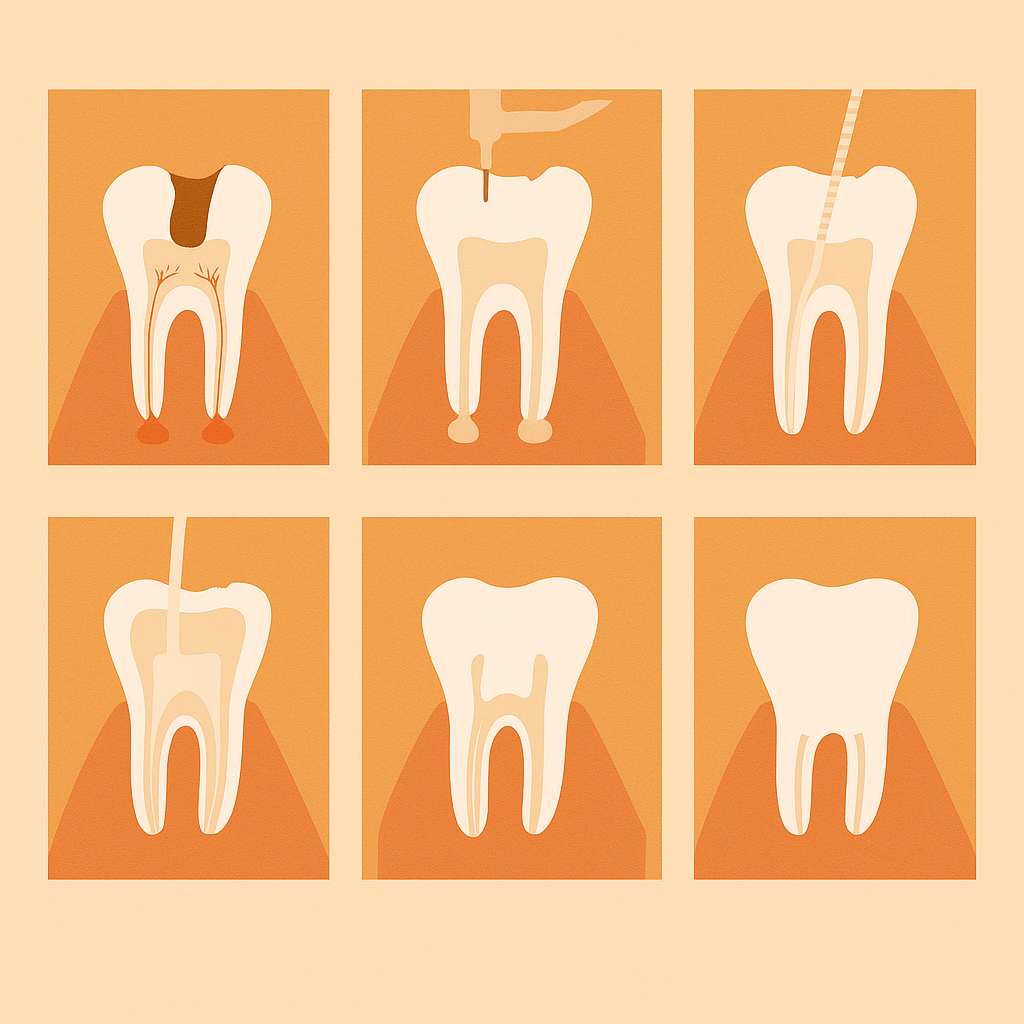 Wurzelkanalbehandlung: Schritte zur Zahnrettung