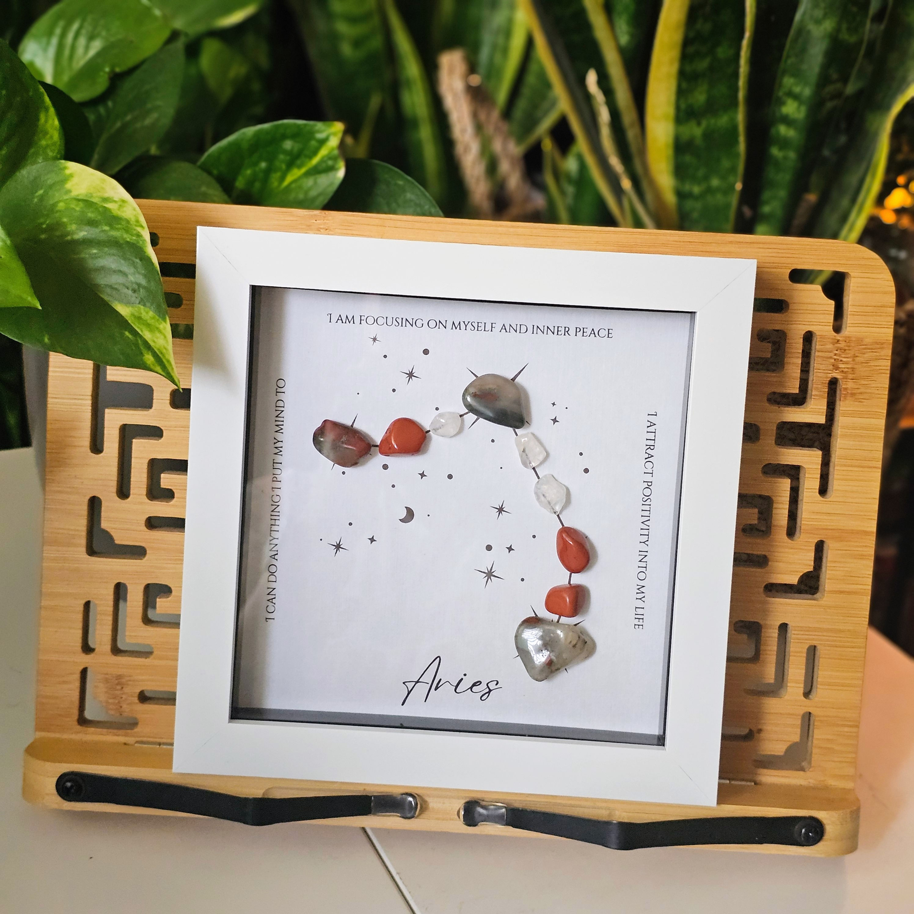 Aries Zodiac Crystal Grid