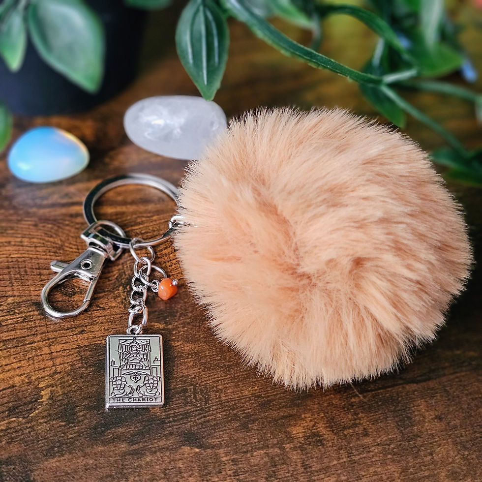 The Chariot Tarot Keyring