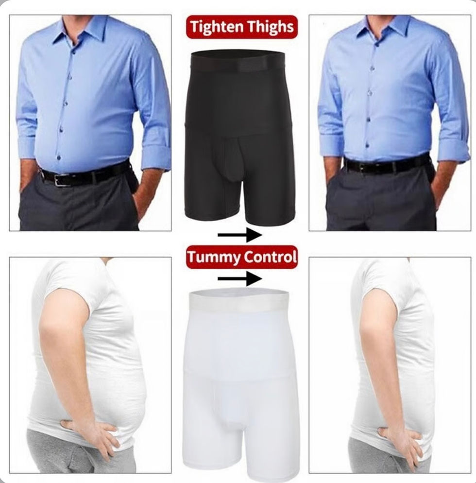 Thumbnail: Men's High Waist Shapewear Boxer Briefs