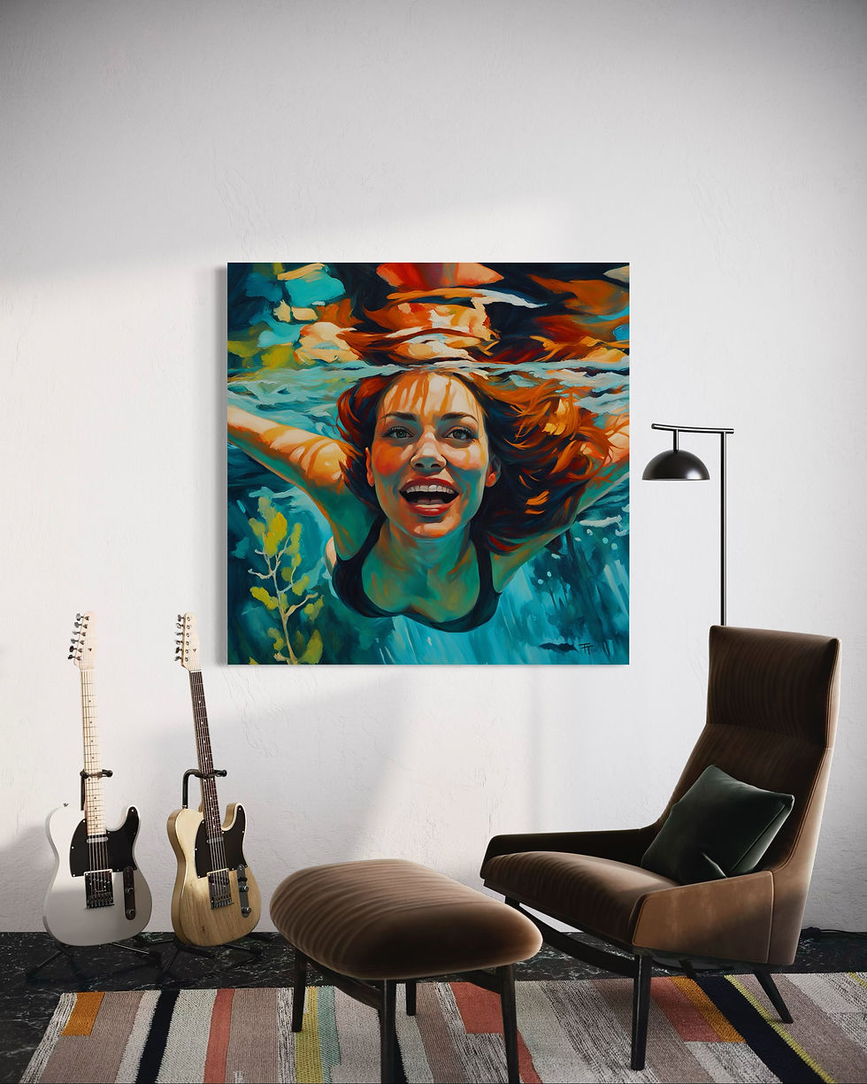 Thumbnail: Swimming Ecstasy - Canvas Print