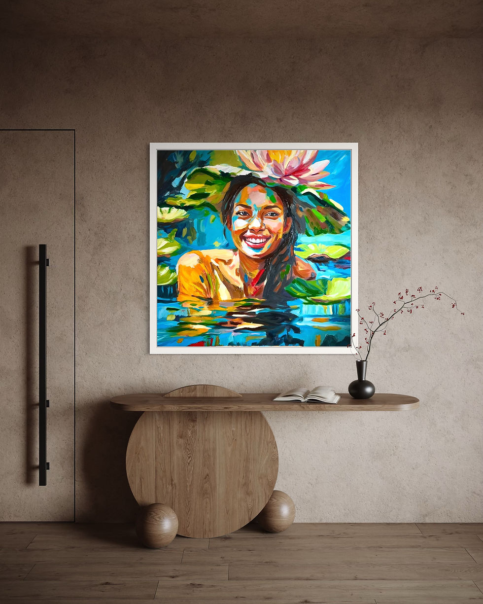 Thumbnail: Lotus Smile - 80x80 cm