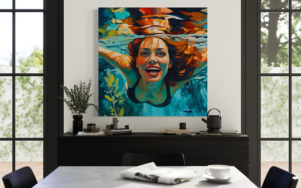 Thumbnail: Swimming Ecstasy - Canvas Print