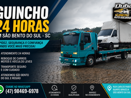 Caminhão da Guincho Auto Socorro Dubai, guincho 24 horas em São Bento do Sul
