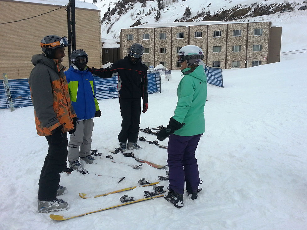 Meaghan providing instruction to some of the SJIC participants.