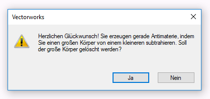 Vectorworks Fehlermeldung