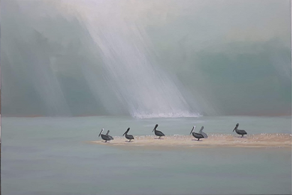 KANSUET, (Panamá), Pelícanos, 44.5 x 6