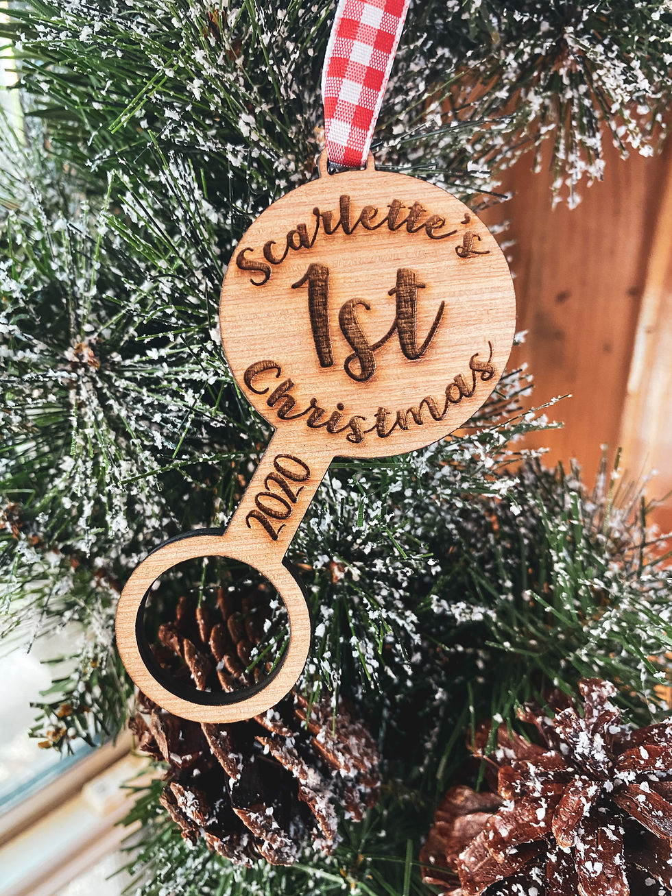 Thumbnail: Wood Ornament - Baby's First Christmas