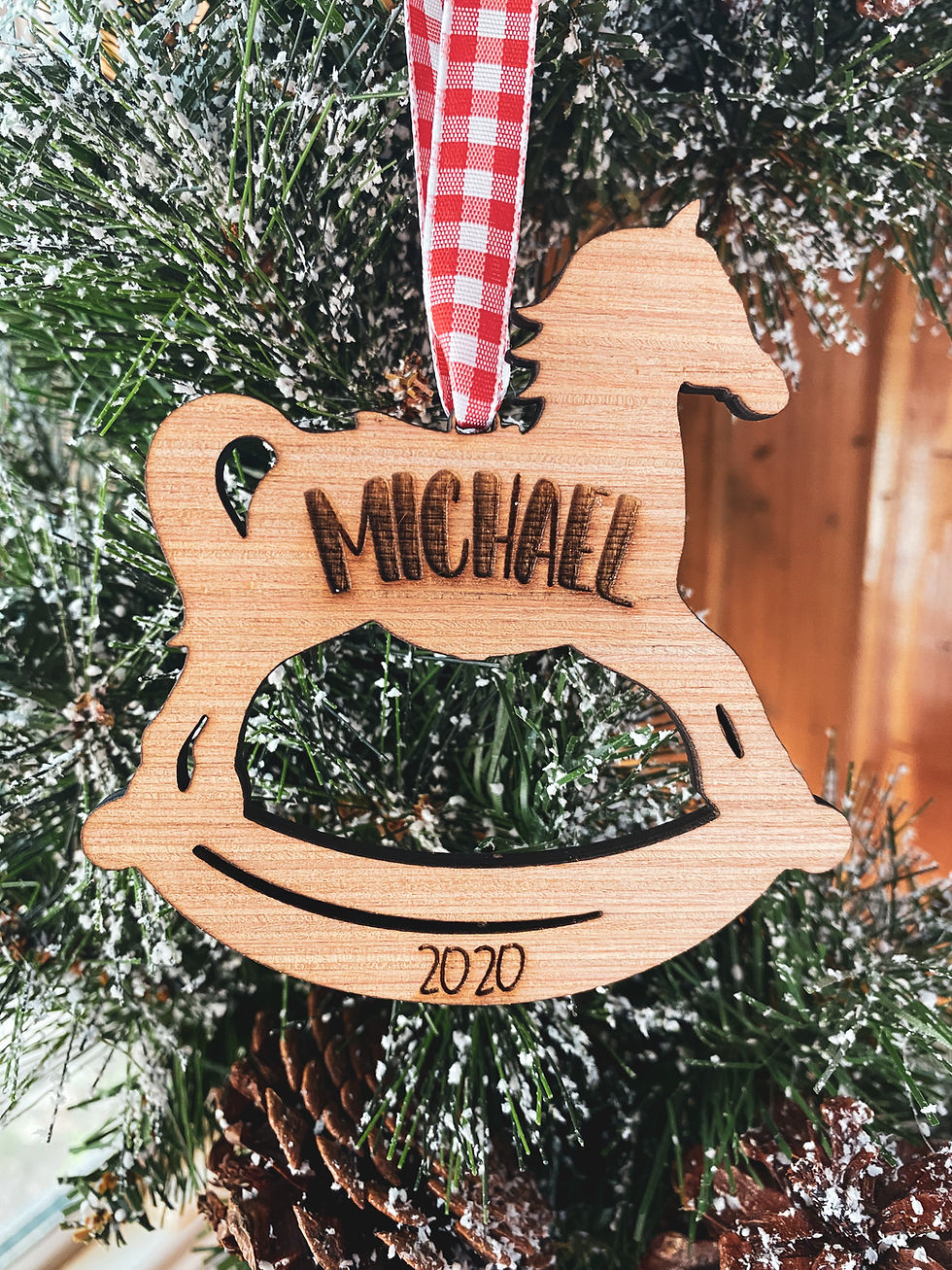 Thumbnail: Wood Ornament - Rocking Horse