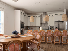 Kitchen shot of beach house rental.