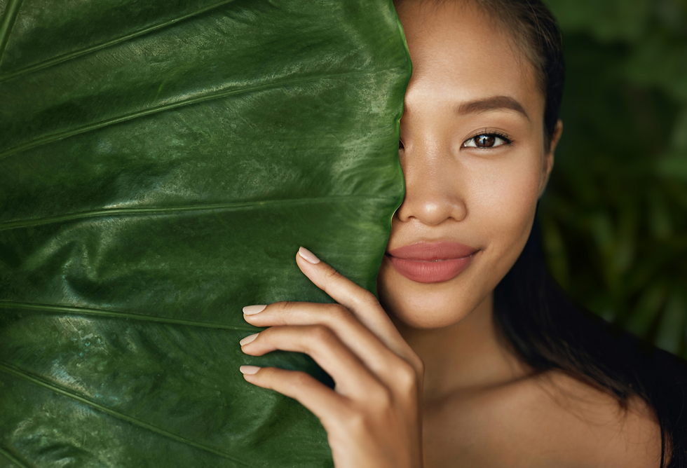an asian woman in nature