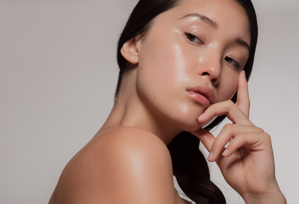 A woman with healthy skin