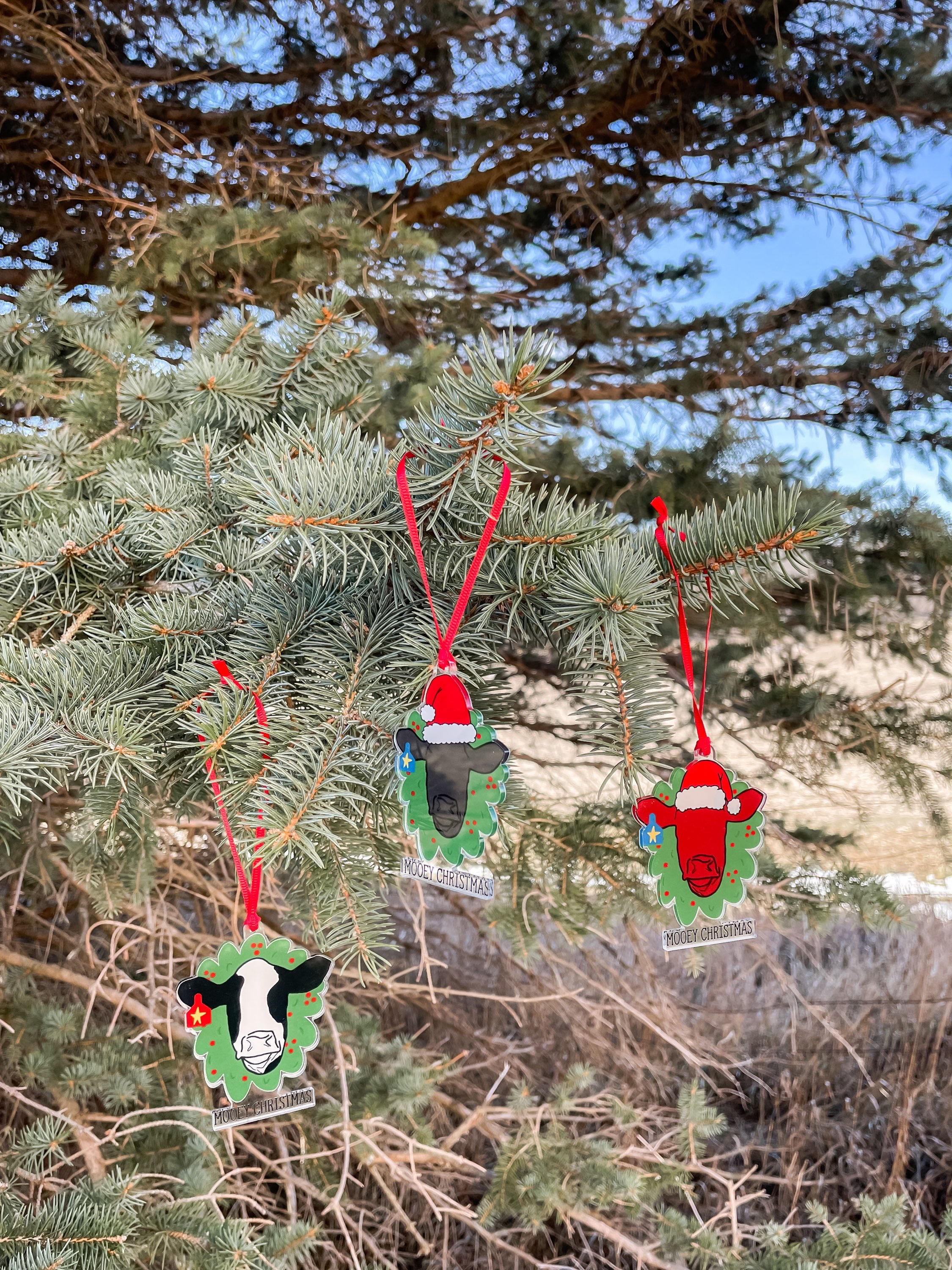 Christmas Cow Ornament