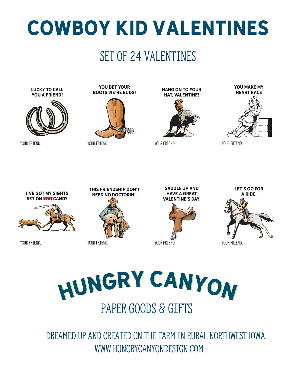 Thumbnail: Cowboy Kid Valentines-wholesale