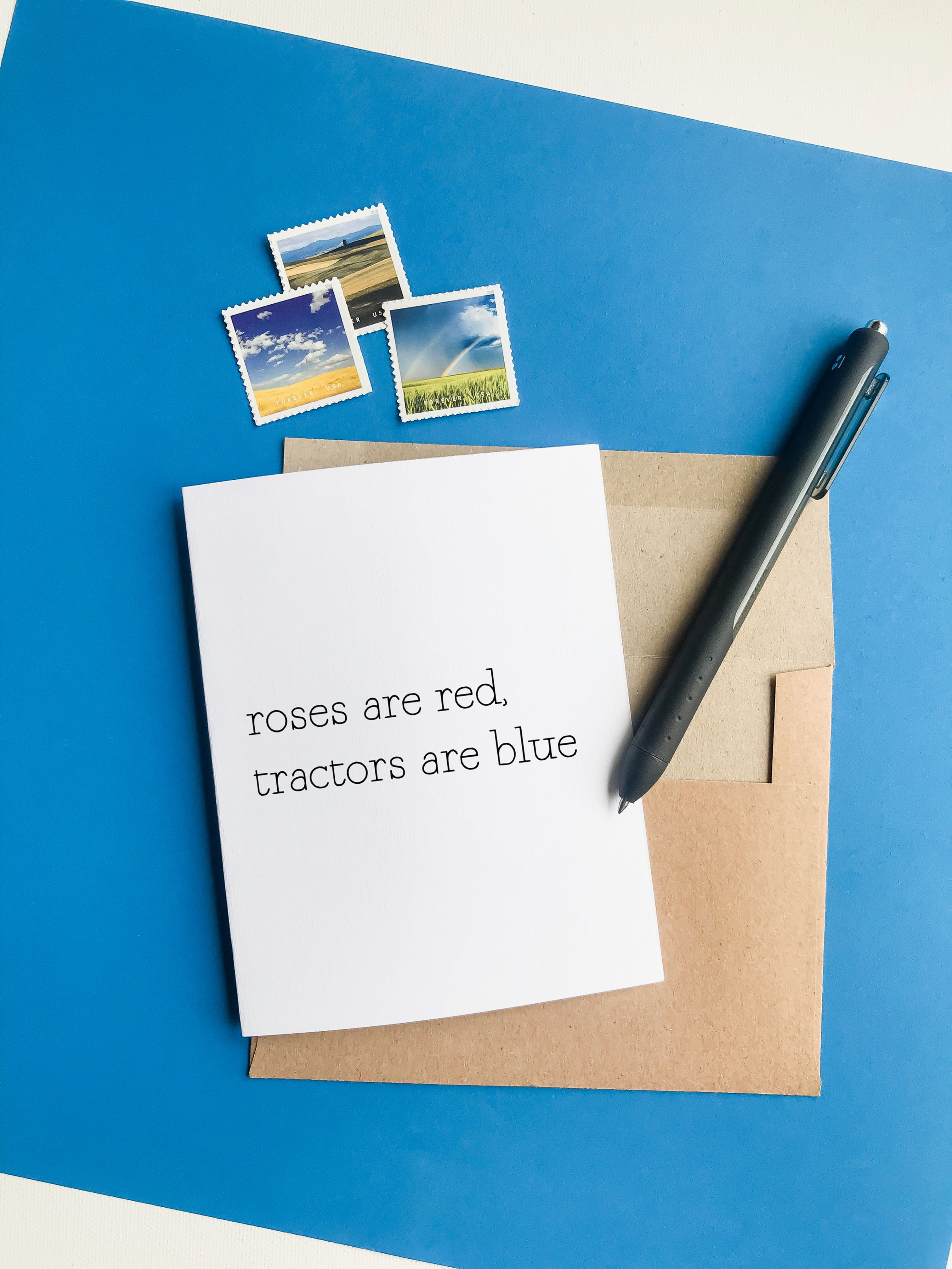 roses are red, tractors are blue-wholesale