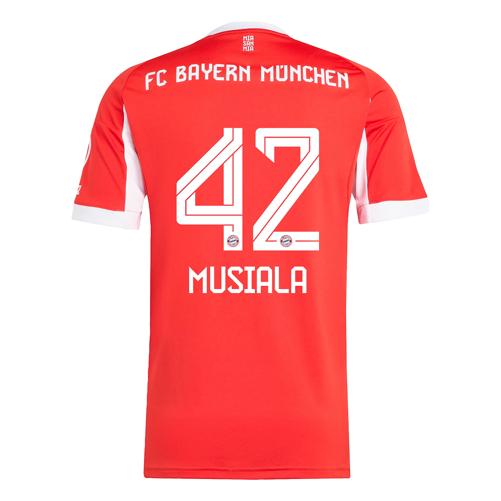 Тениска Adidas Bayern Munich Домакинска 2025/26 (MUSIALA 42)