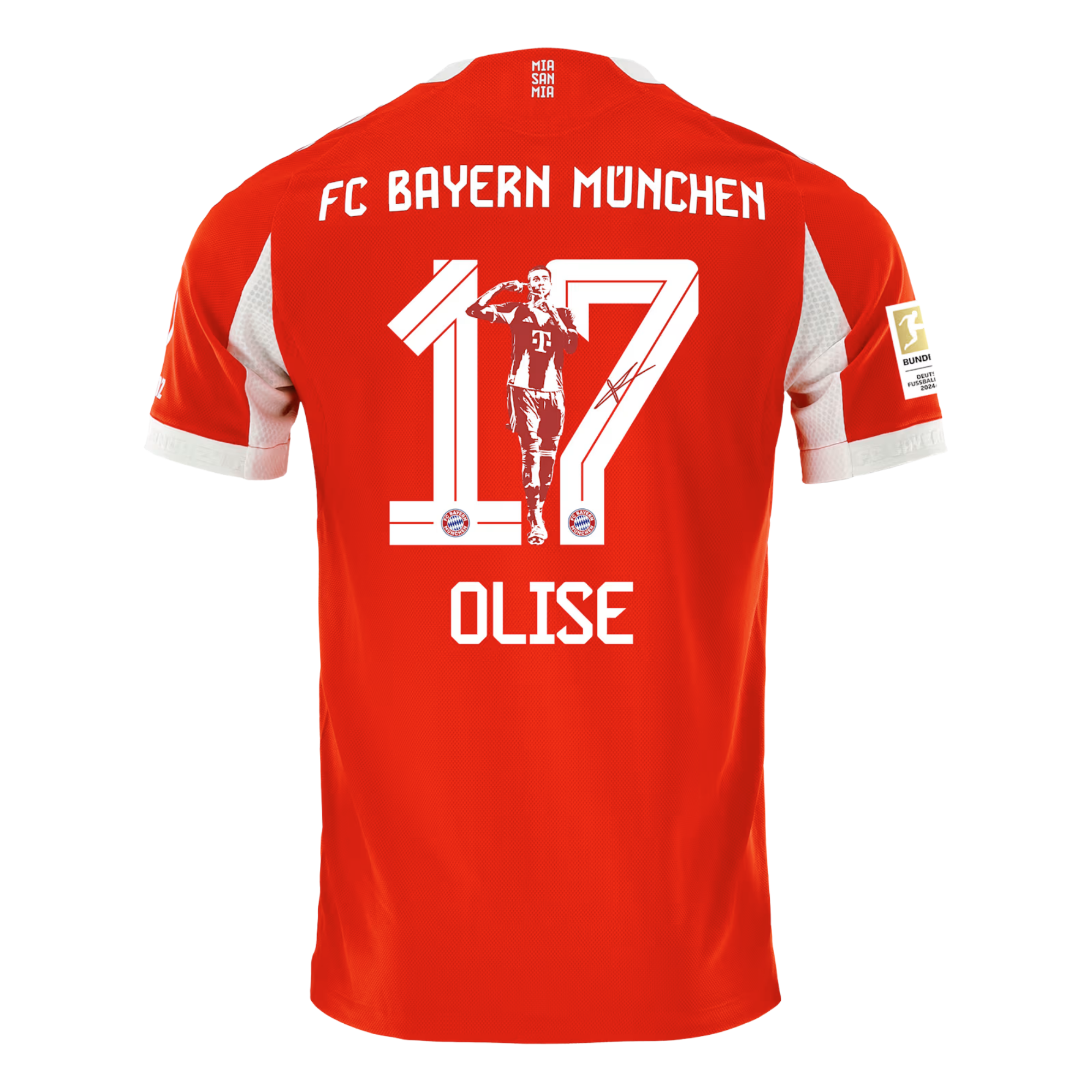 Тениска Adidas Bayern Munich Домакинска 2025/26 Match (OLISE 17)