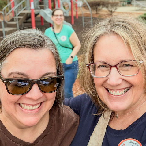 Team Mona volunteers canvassing.