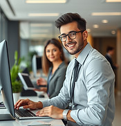 imagen de profesionales remotos trabajan