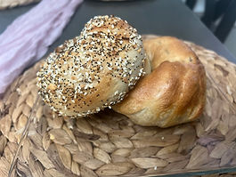 Bagels and Bliss serves fresh, kosher, New York–style bagels in University City, baked daily with classic flavors and big, chewy texture.  

Baked goods are all pareve. 