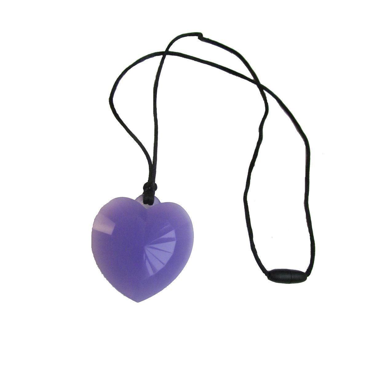Pendentif mâchouille - Cœur mauve