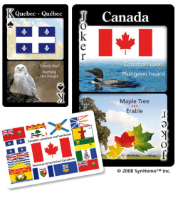 Cartes à jouer - Provinces et territoires canadiens