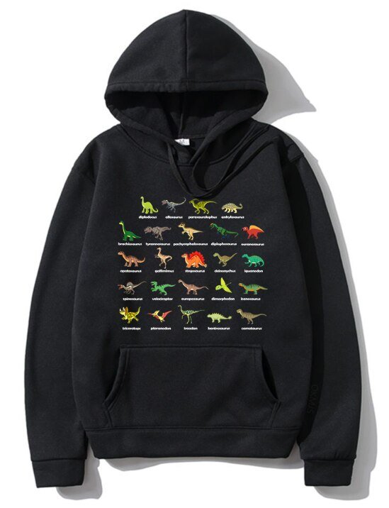 Chandail dinosaures pour enfants avec capuche, hoodie, kangourou
