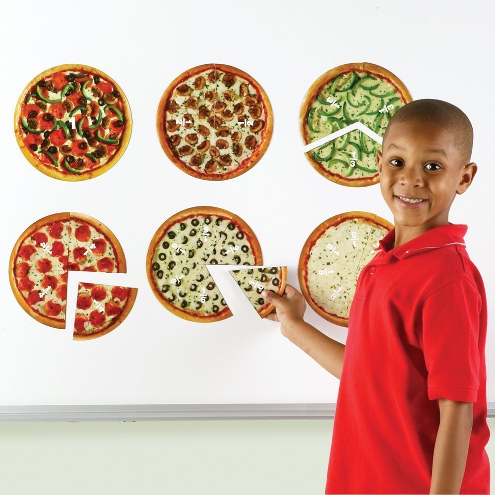 Fractions pizza magnétiques