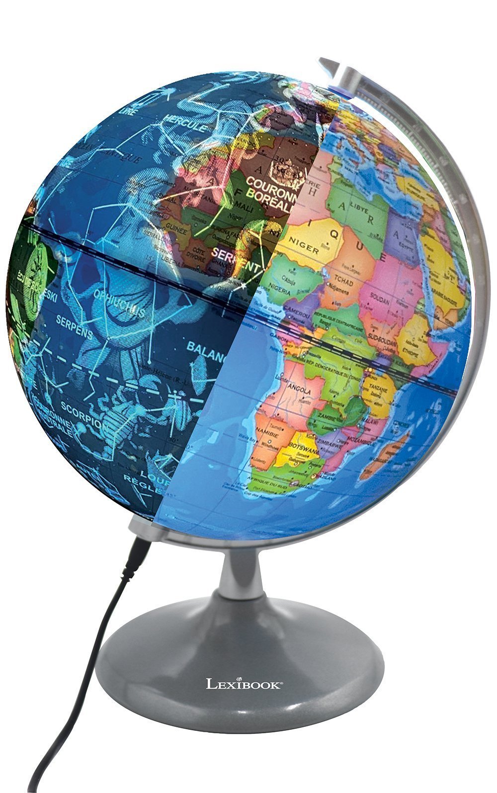 Globe Planétarium lumineux 2-en-1 avec constellations - version française