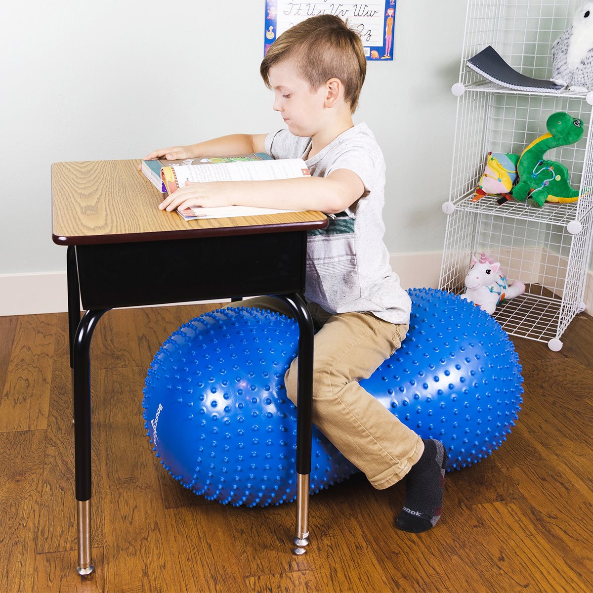 Ballon sensoriel texturé en forme d'arachide