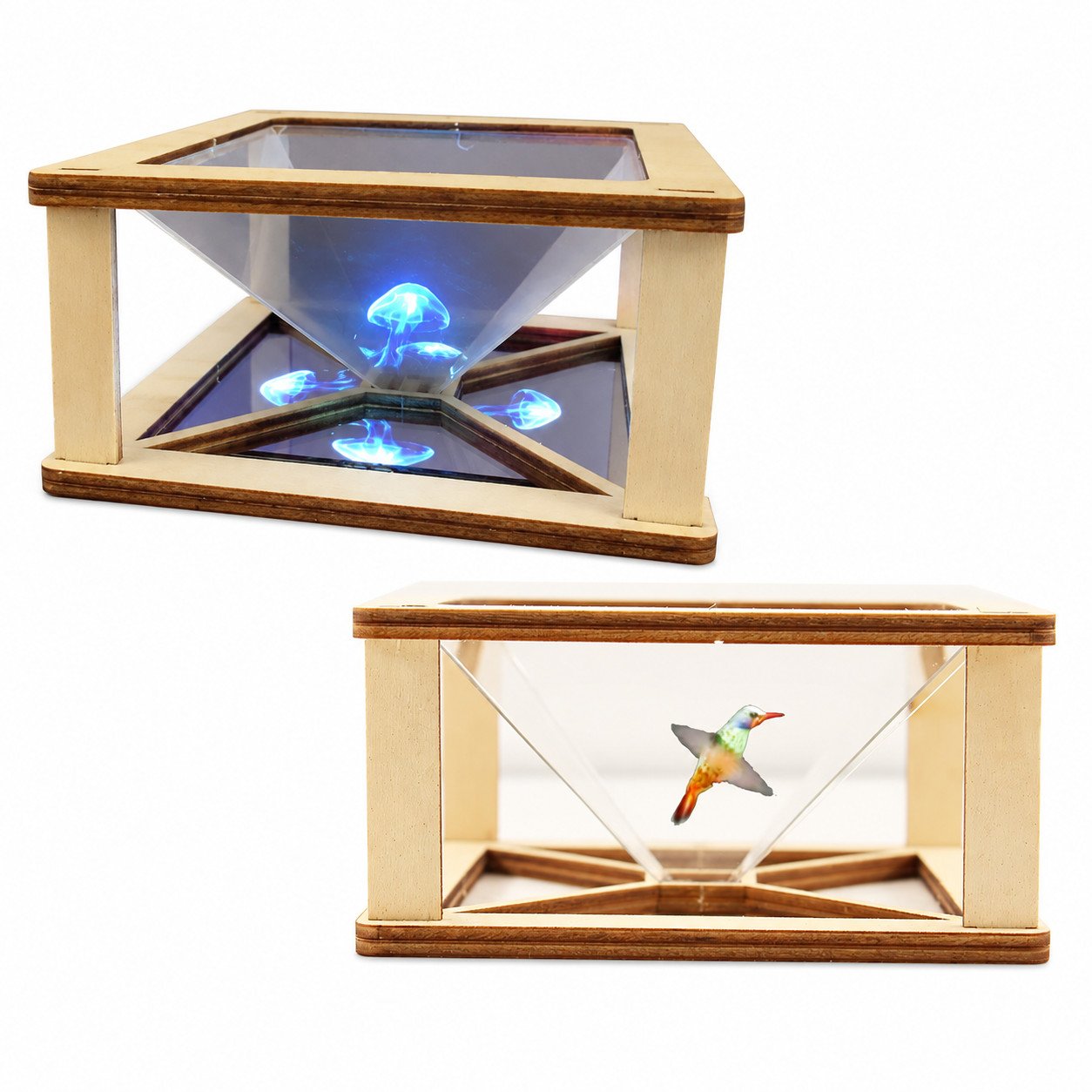 Projecteur d'hologrammes à monter en bois