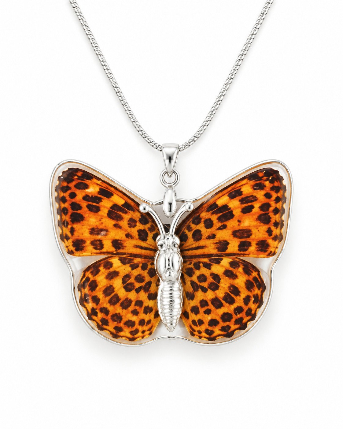 Bijoux - Colliers avec pendentifs vrai papillon (plusieurs modèles)