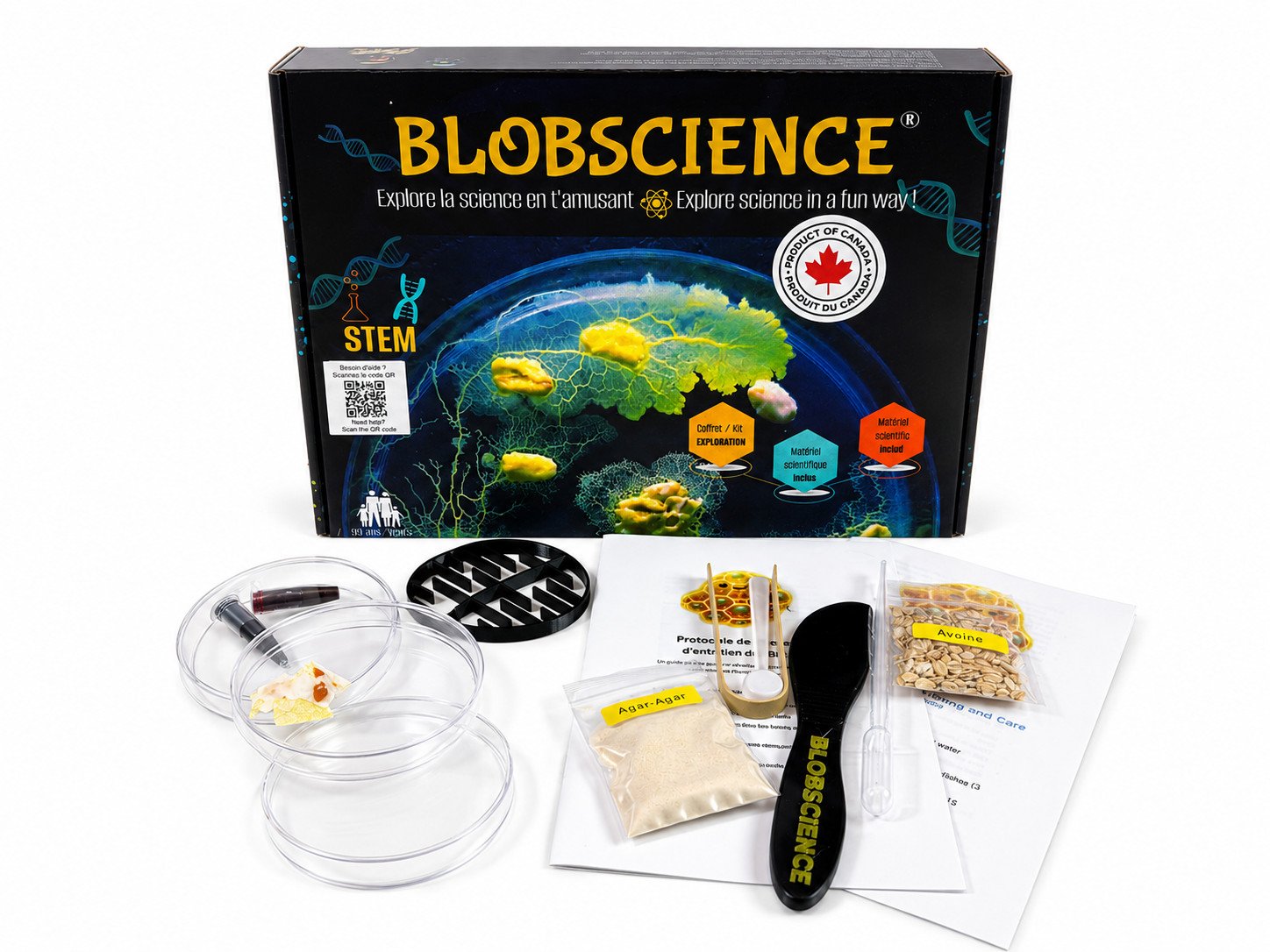 Expériences avec blob Physarum - Coffret Exploration (14 ans et +) Blobscience