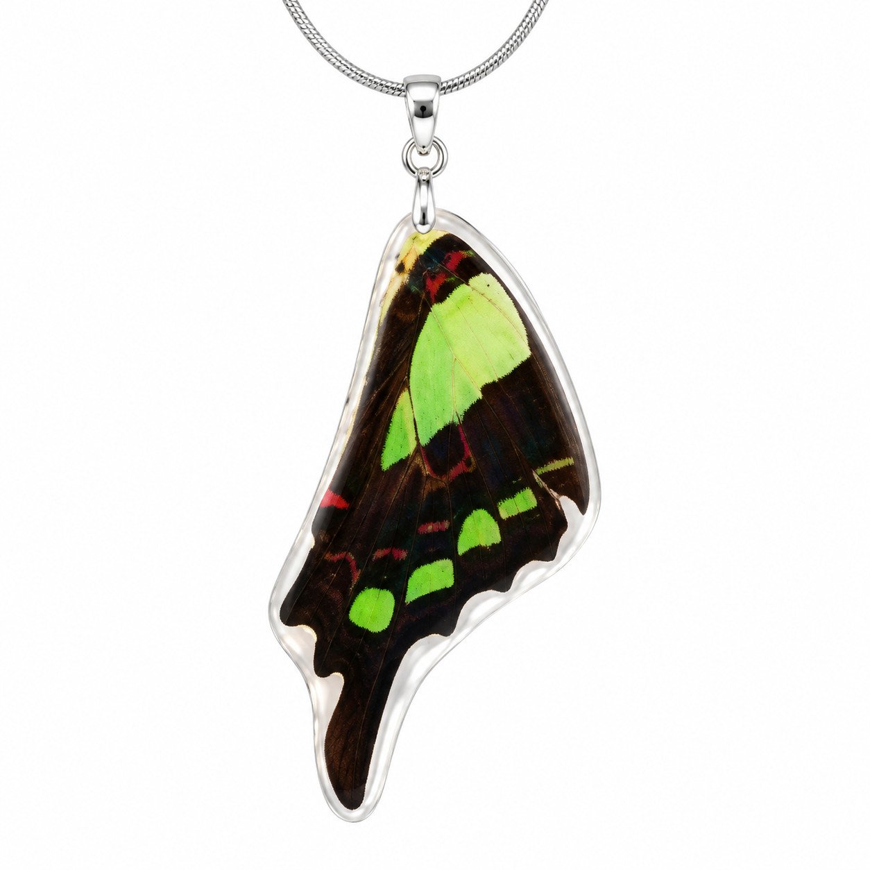 Bijoux - Pendentifs à collier avec ailes de papillon véritables (plusieurs modèles)