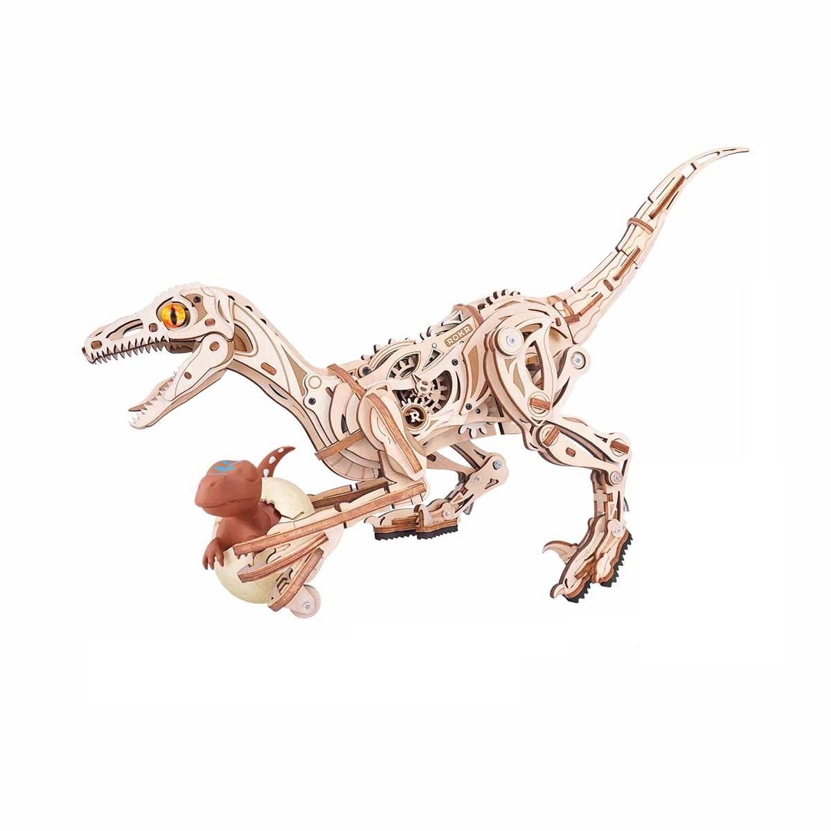 Vélociraptor - Modèle mécanisé en bois à construire