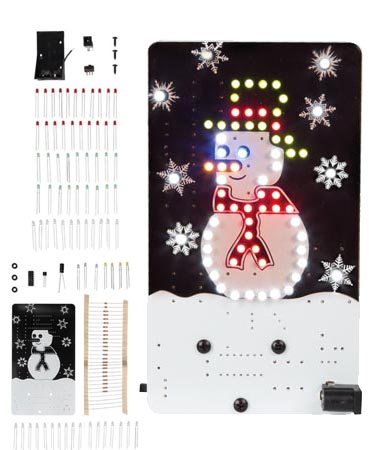 Animation lumineuse - Bonhomme de neige - ensemble à souder